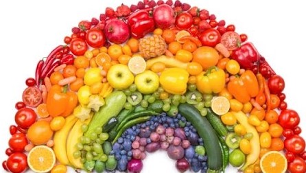 rainbow of food